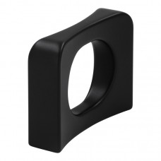 meubelknop rond gevormd vierkant mat zwart